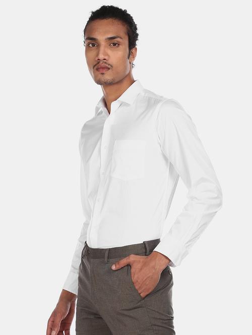 white self design formal shirt - 17876181 - Very Small Image - 1