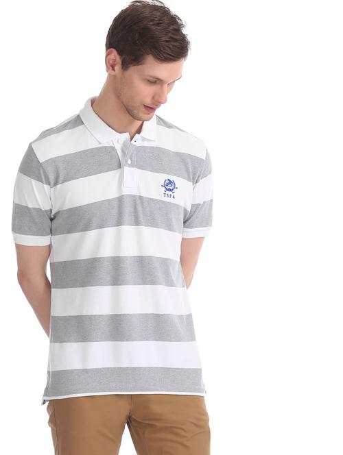 white striped polo t-shirt - 17876601 - Very Small Image - 1