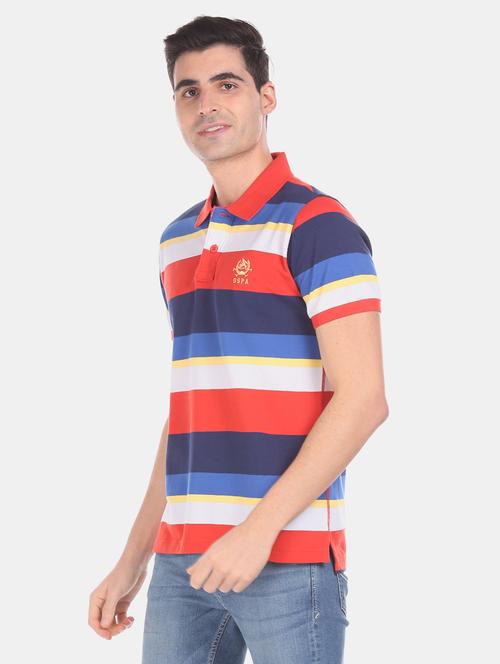 red striped polo t-shirt - 17876625 - Very Small Image - 1