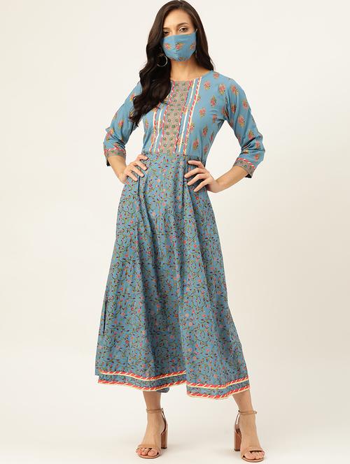 floral anarkali ethnic dress - 17883747 - Very Small Image - 1