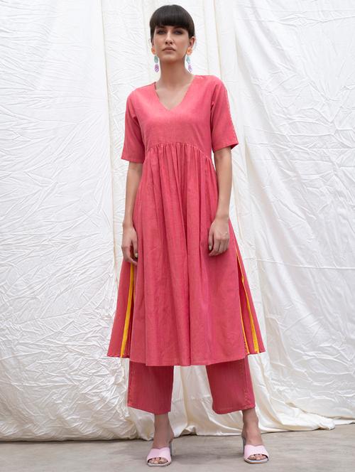 solid a-line kurta - 17886696 - Very Small Image - 1