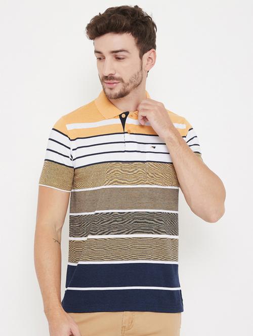 multi colored striped polo t-shirt - 17887150 - Very Small Image - 1