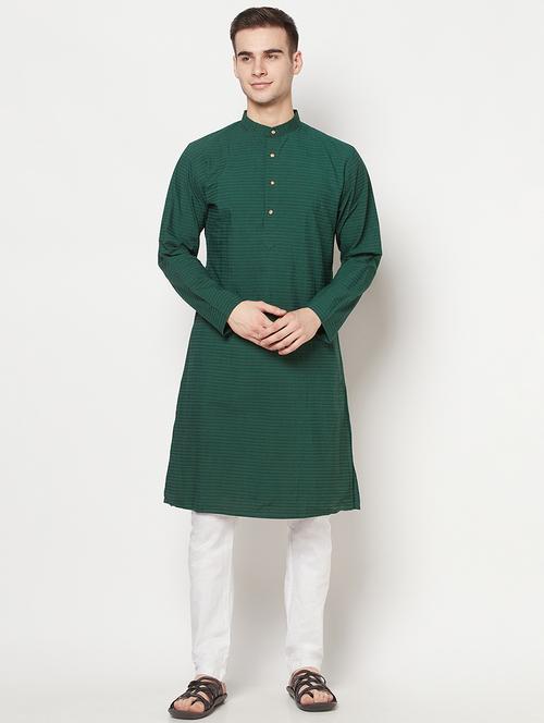 green striped long kurta - 17887234 - Very Small Image - 1