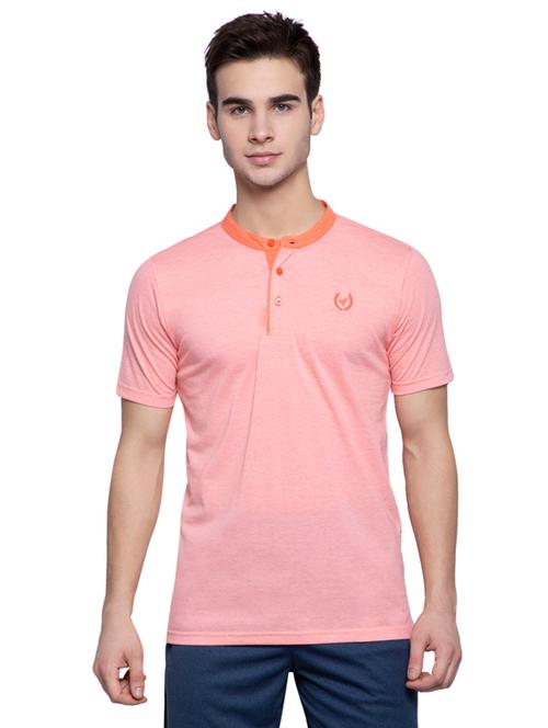 peach solid t-shirt - 17887262 - Very Small Image - 1