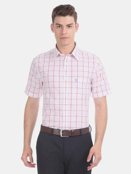 white checkered formal shirt - 17888133 - Very Small Image - 1