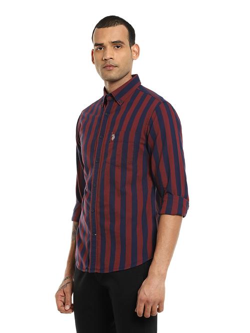 red striped casual shirt - 17888922 - Very Small Image - 1