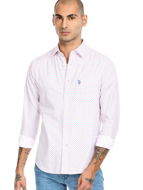 white printed casual shirt - 17888973 - Very Small Image - 1