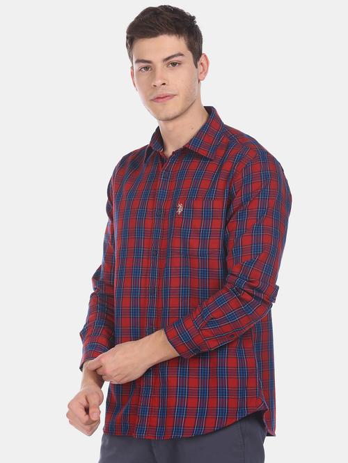 red checkered casual shirt - 17889052 - Very Small Image - 1