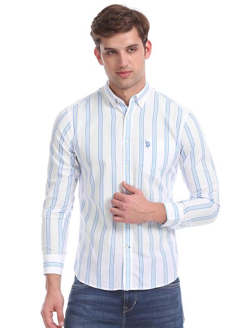 white striped casual shirt - 17889128 - Very Small Image - 1