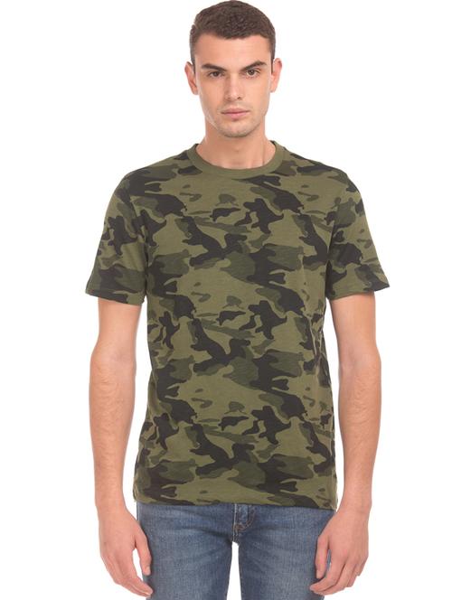 olive green camouflage t-shirt - 17889228 - Very Small Image - 1