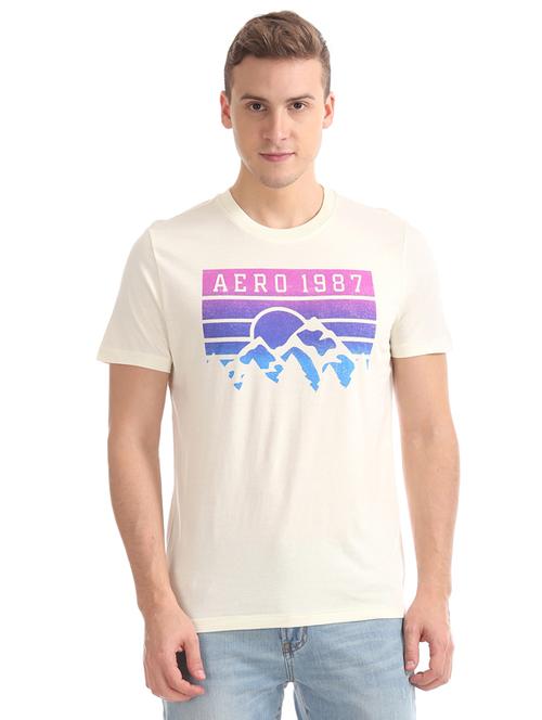 cream printed t-shirt - 17889243 - Very Small Image - 1