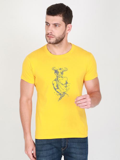 yellow printed t-shirt - 17890397 - Very Small Image - 1