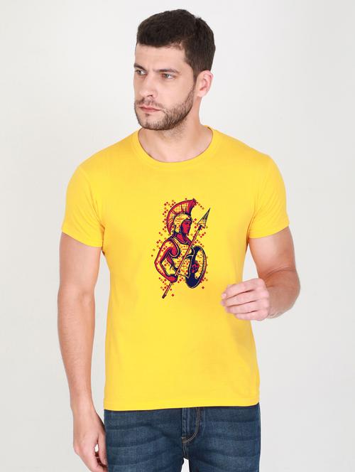 yellow printed t-shirt - 17890470 - Very Small Image - 1
