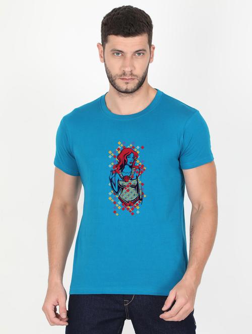 blue printed t-shirt - 17890477 - Very Small Image - 1