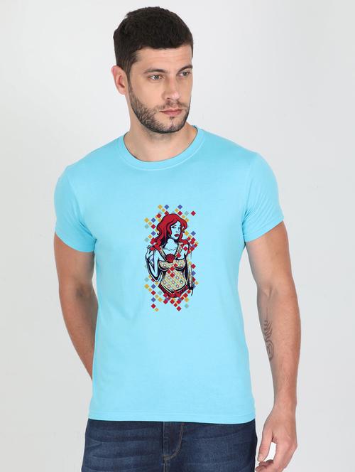 light blue printed t-shirt - 17890478 - Very Small Image - 1