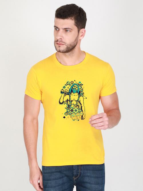 yellow printed t-shirt - 17890488 - Very Small Image - 1