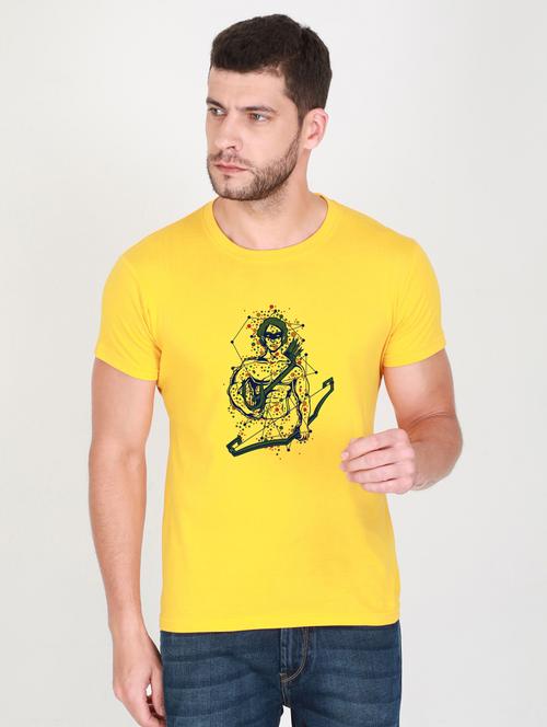 yellow printed t-shirt - 17890496 - Very Small Image - 1