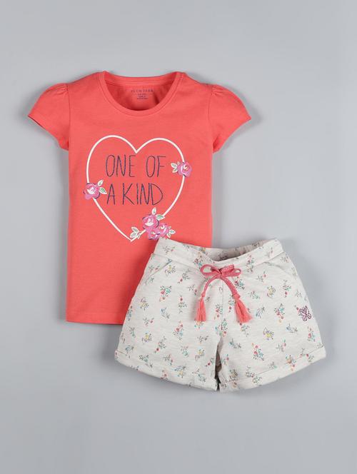 orange printed shorts set  - 17892092 - Very Small Image - 1