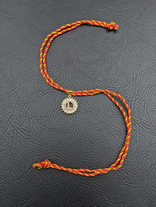 pink gold plated thread rakhi - 17892498 - Very Small Image - 1