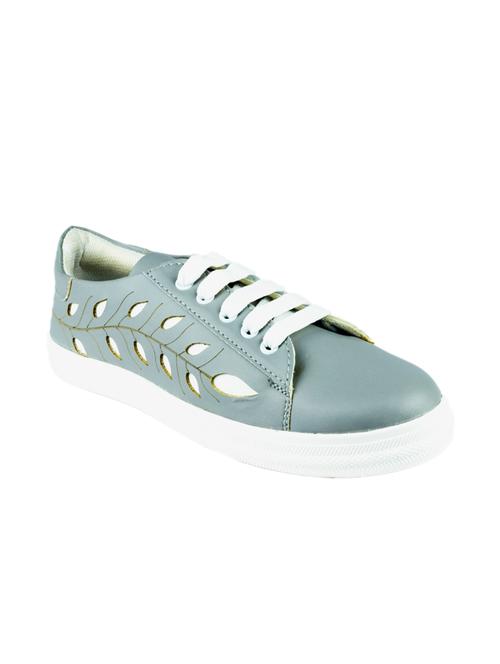 grey synthetic laceup casual shoes - 17892590 - Very Small Image - 1