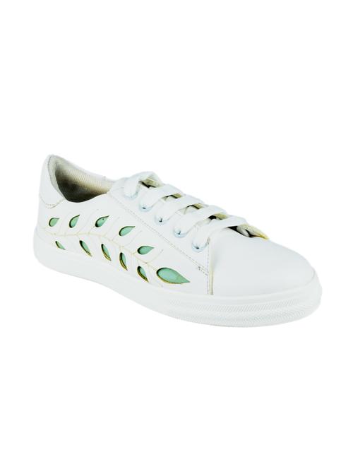 White Synthetic Laceup Casual Shoes - 17892592 - Very Small Image - 1
