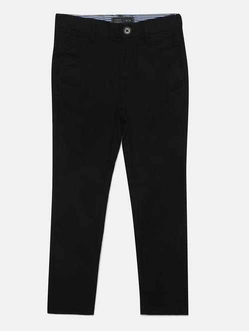 black solid casual trouser - 17893435 - Very Small Image - 1