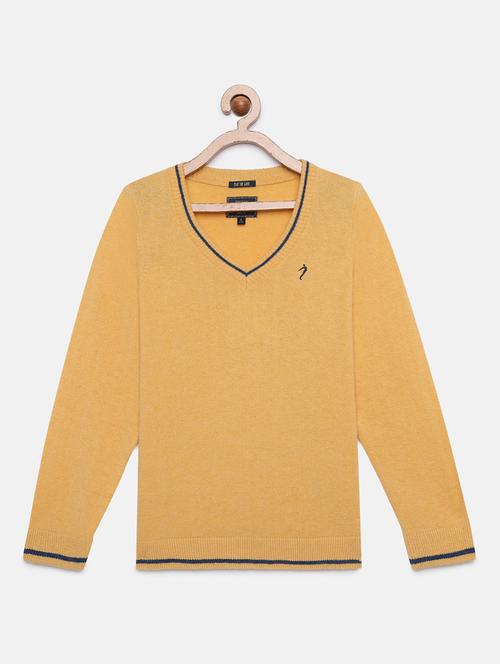 yellow solid acrylic sweater - 17893648 - Very Small Image - 1