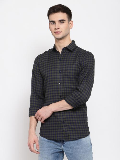mens checks casual shirt - 17894215 - Very Small Image - 1