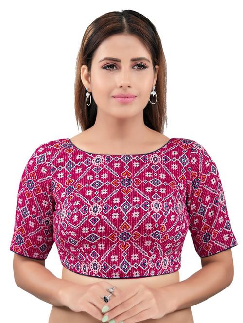 pink cotton printed blouse - 17894478 - Very Small Image - 1