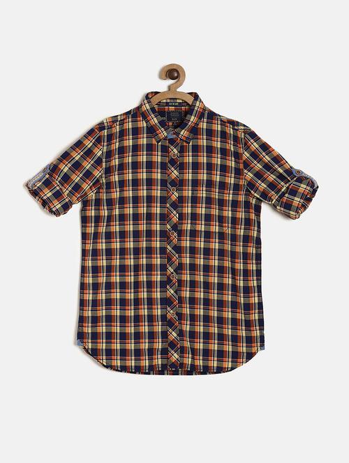 navy blue checkered shirt  - 17895472 - Very Small Image - 1