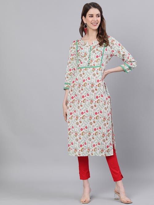 women's straight kurta - 17895883 - Very Small Image - 1