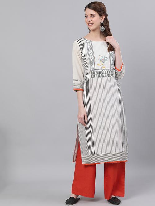 women's straight kurta - 17895888 - Very Small Image - 1