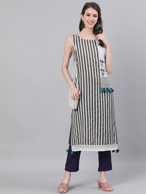 women's straight kurta - 17895895 - Very Small Image - 1