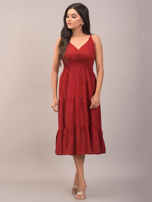 red rayon dress - 17896244 - Very Small Image - 1