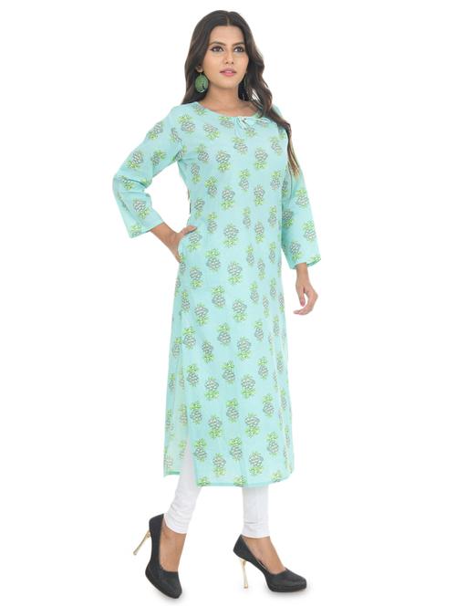 women's straight kurta - 17896249 - Very Small Image - 1