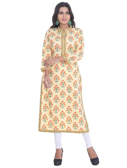 women's straight kurta - 17896254 - Very Small Image - 1