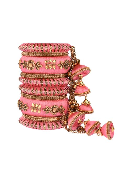 traditional rhinestone bangel set with tassel  - 17897915 - Very Small Image - 1