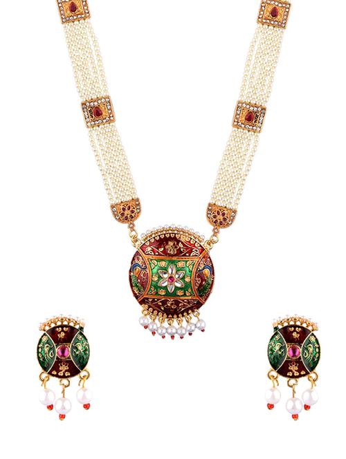 long pendant necklace earring set - 17899676 - Very Small Image - 1