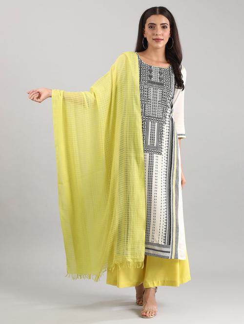 green cotton dupatta - 17900416 - Very Small Image - 1