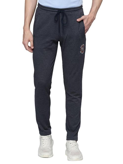 navy blue solid full length track pant - 17901228 - Very Small Image - 1