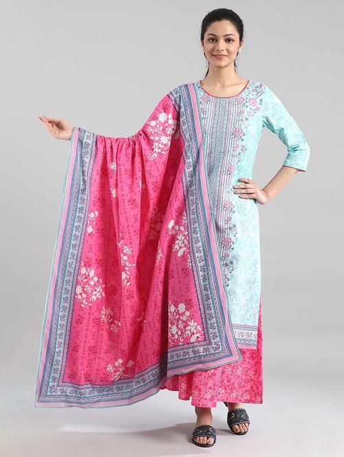 pink cotton dupatta - 17902078 - Very Small Image - 1
