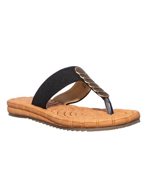 black fabric slippers flip flops - 17902152 - Very Small Image - 1