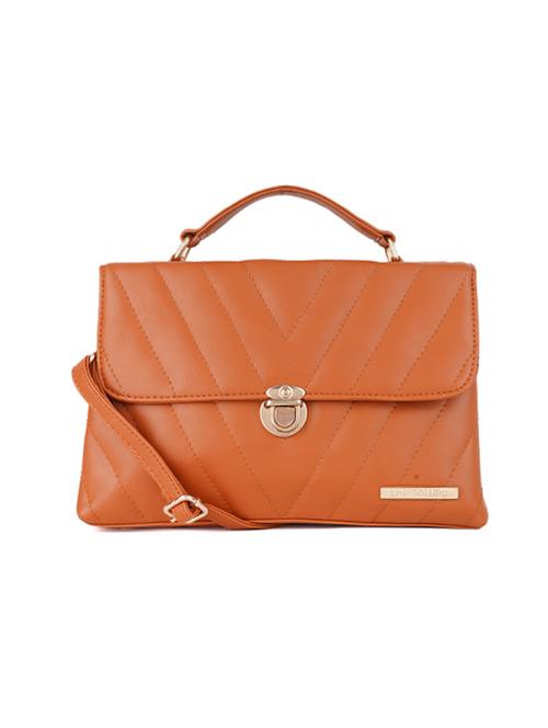 tan leatherette (pu) sling bag - 17902326 - Very Small Image - 1
