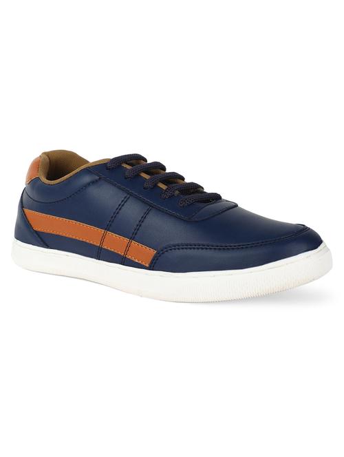 men color block navy blue lace up sneaker - 17904028 - Very Small Image - 1