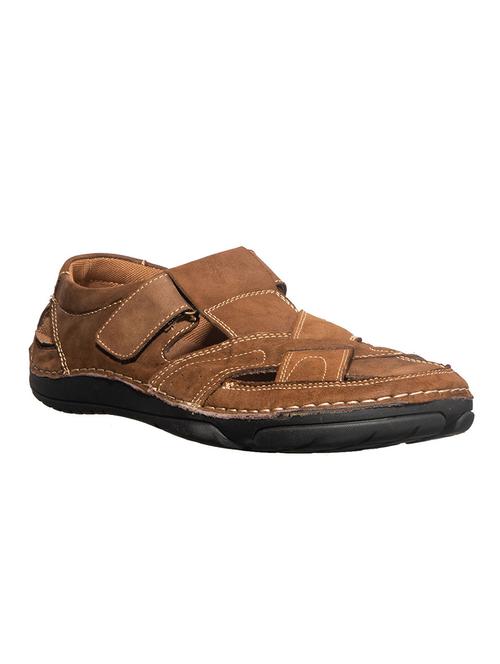 brown leather back strap sandals - 17904034 - Very Small Image - 1