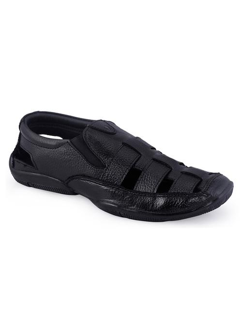black leather slip on sandals - 17904036 - Very Small Image - 1
