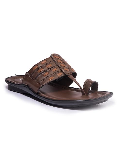 brown leather slip on sandals - 17904067 - Very Small Image - 1
