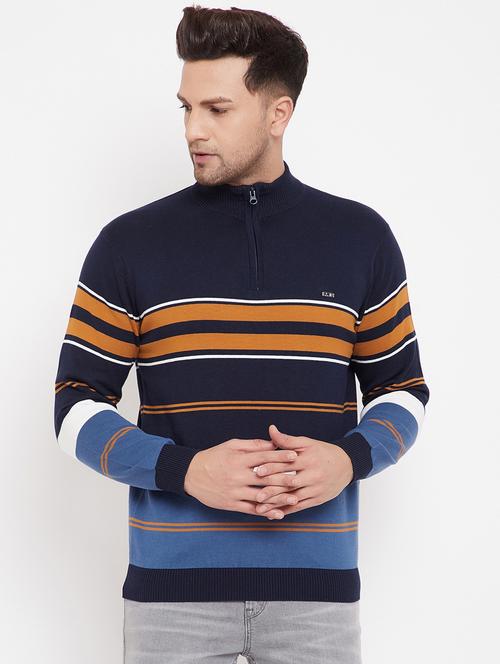navy blue striped pullover - 17905000 - Very Small Image - 1
