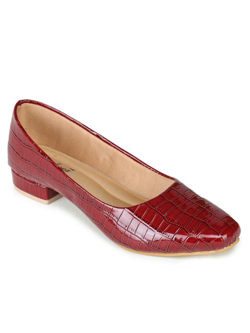 red leatherette slip on ballerina - 17905989 - Very Small Image - 1