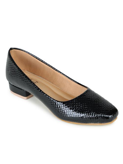 black leatherette slip on ballerina - 17905991 - Very Small Image - 1